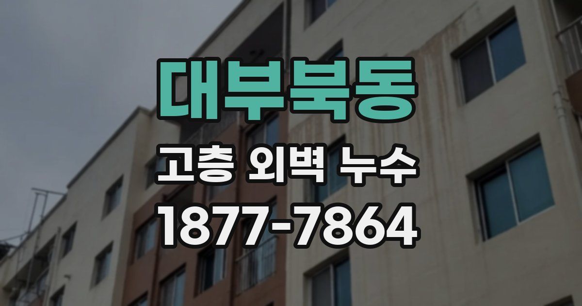 대부북동 고층 외벽 누수
