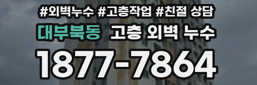 대부북동 고층 외벽 누수