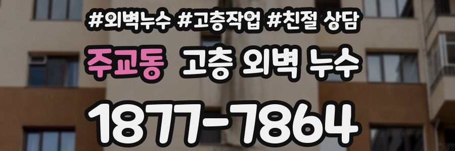 주교동 고층 외벽 누수