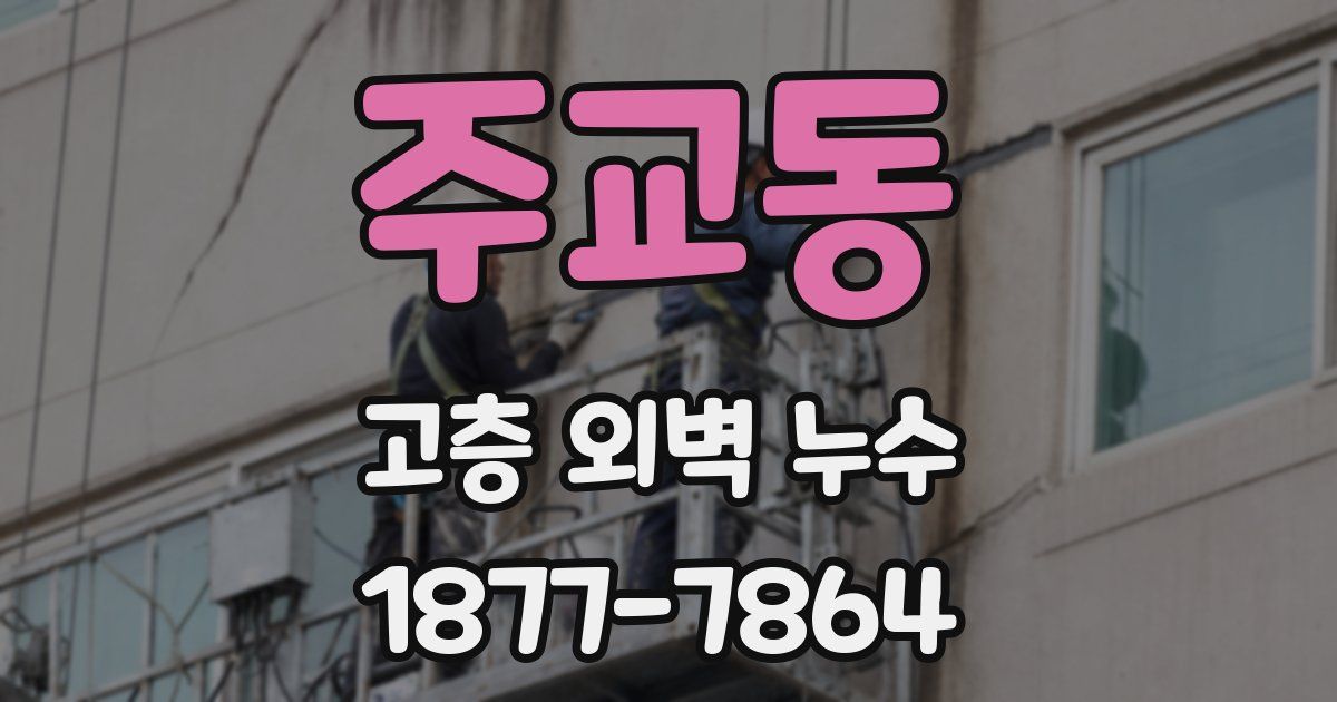 주교동 고층 외벽 누수