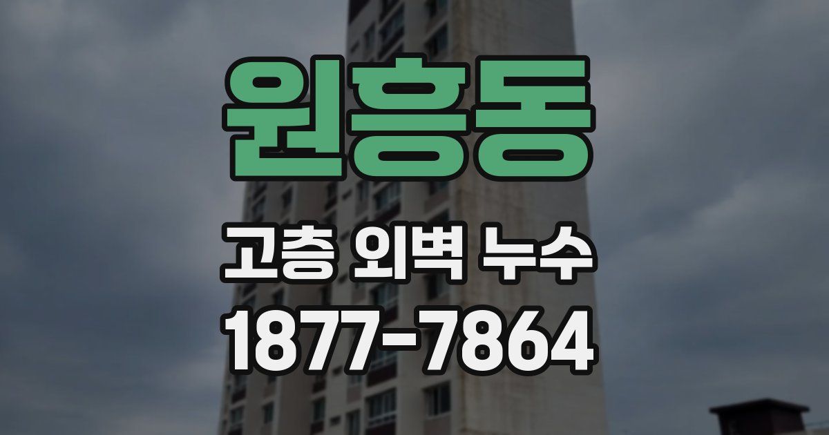 원흥동 고층 외벽 누수