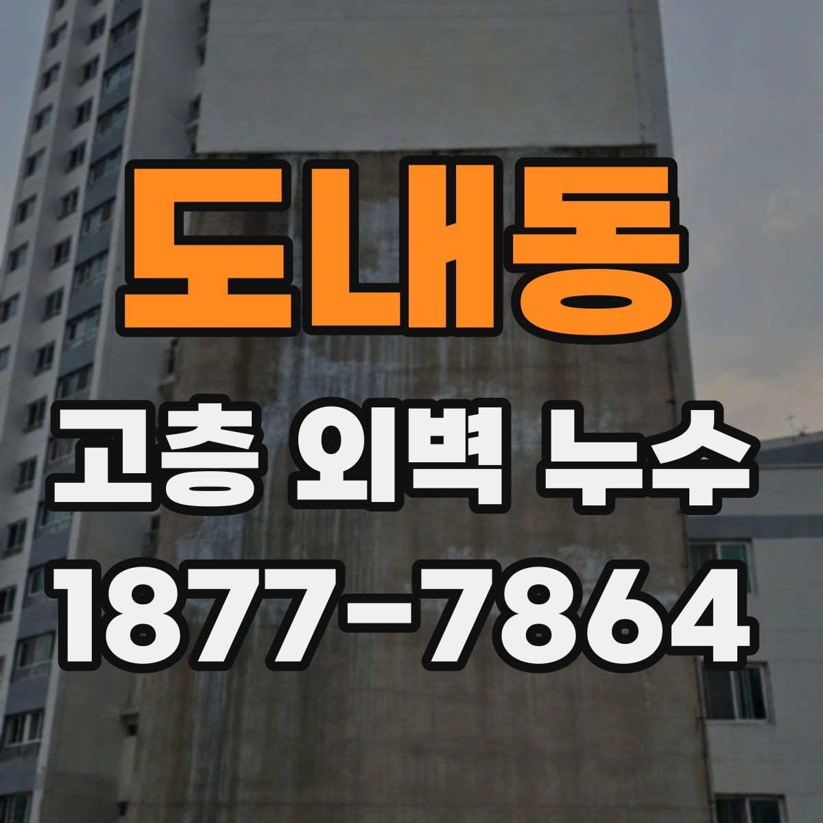 도내동 고층 외벽 누수 방수층 열화가 의심될 때
