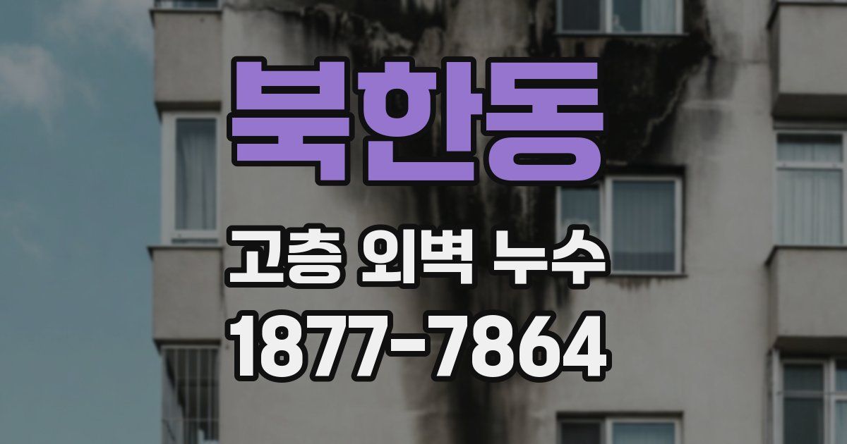 북한동 고층 외벽 누수