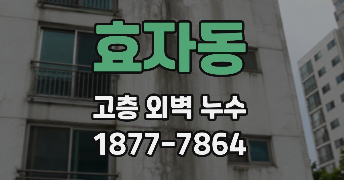 효자동 고층 외벽 누수