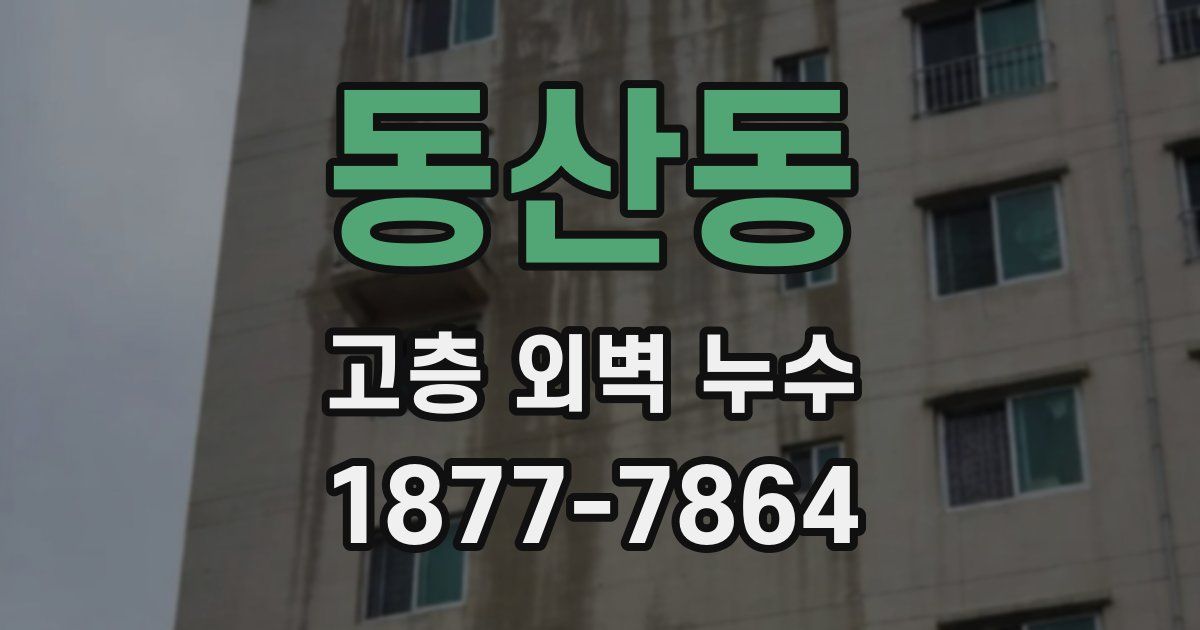 동산동 고층 외벽 누수