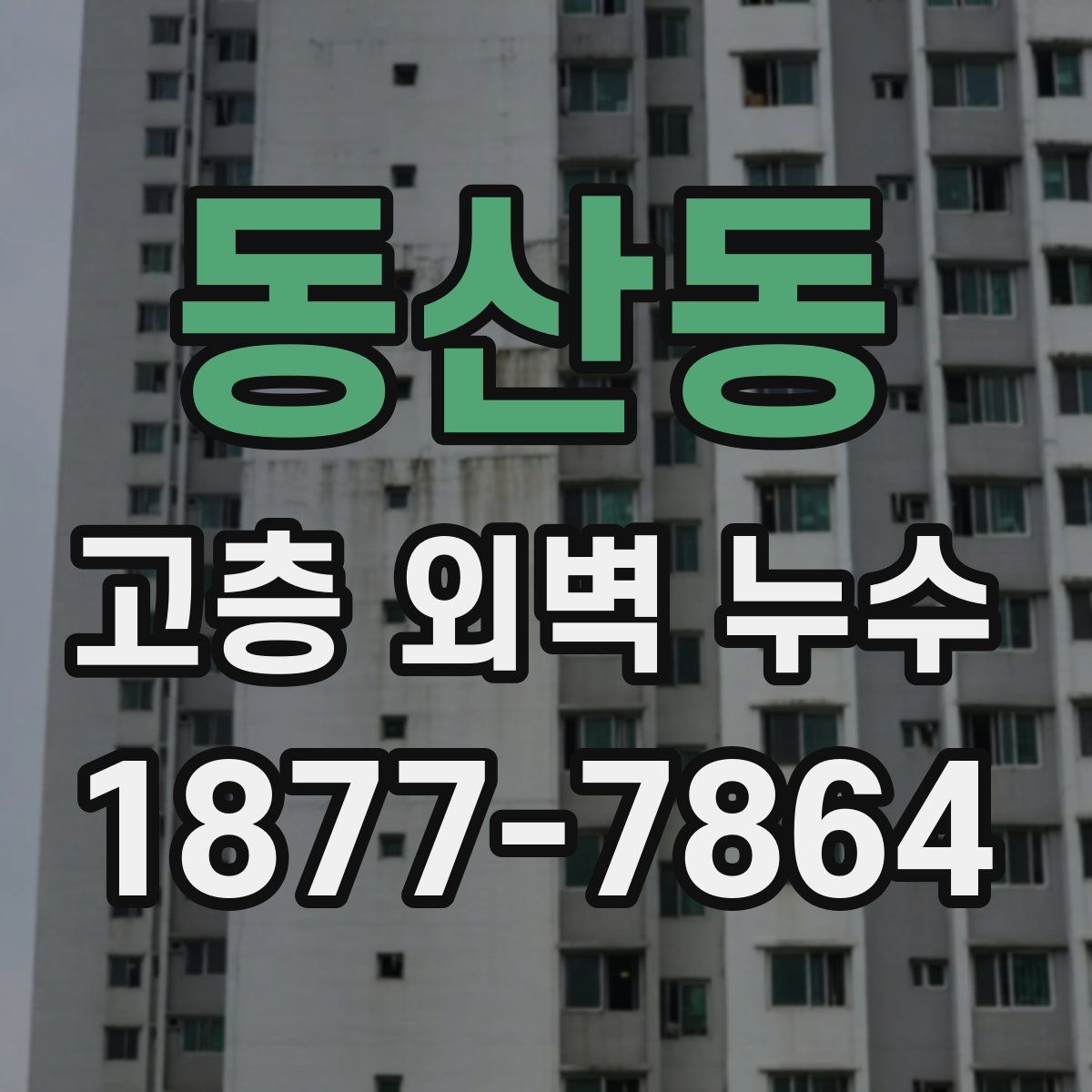 동산동 고층 외벽 누수