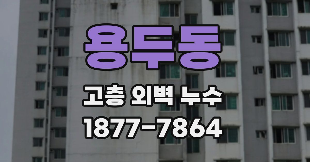 용두동 고층 외벽 누수