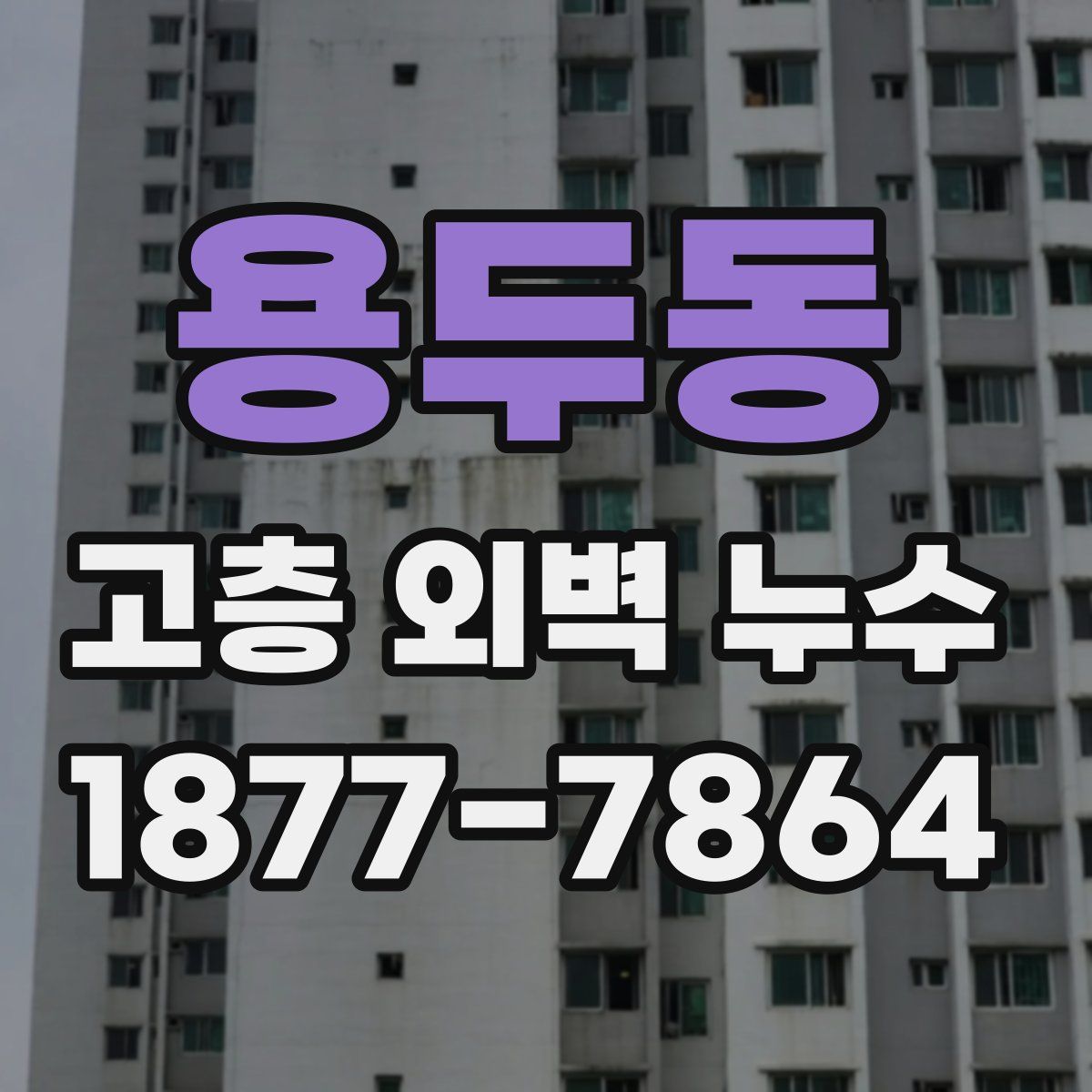 용두동 고층 외벽 누수