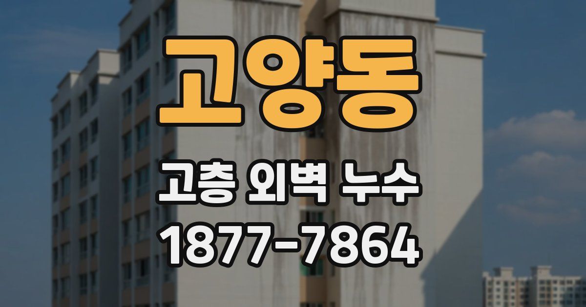 고양동 고층 외벽 누수