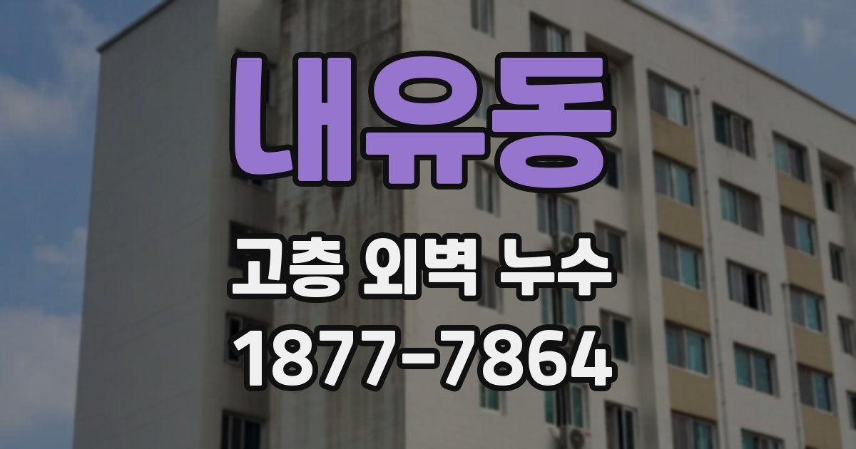 내유동 고층 외벽 누수