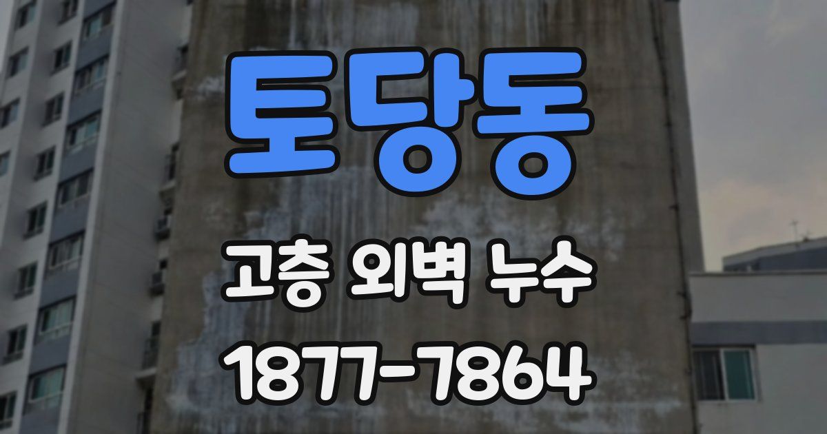 토당동 고층 외벽 누수