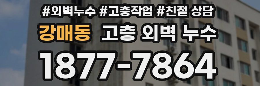 강매동 고층 외벽 누수