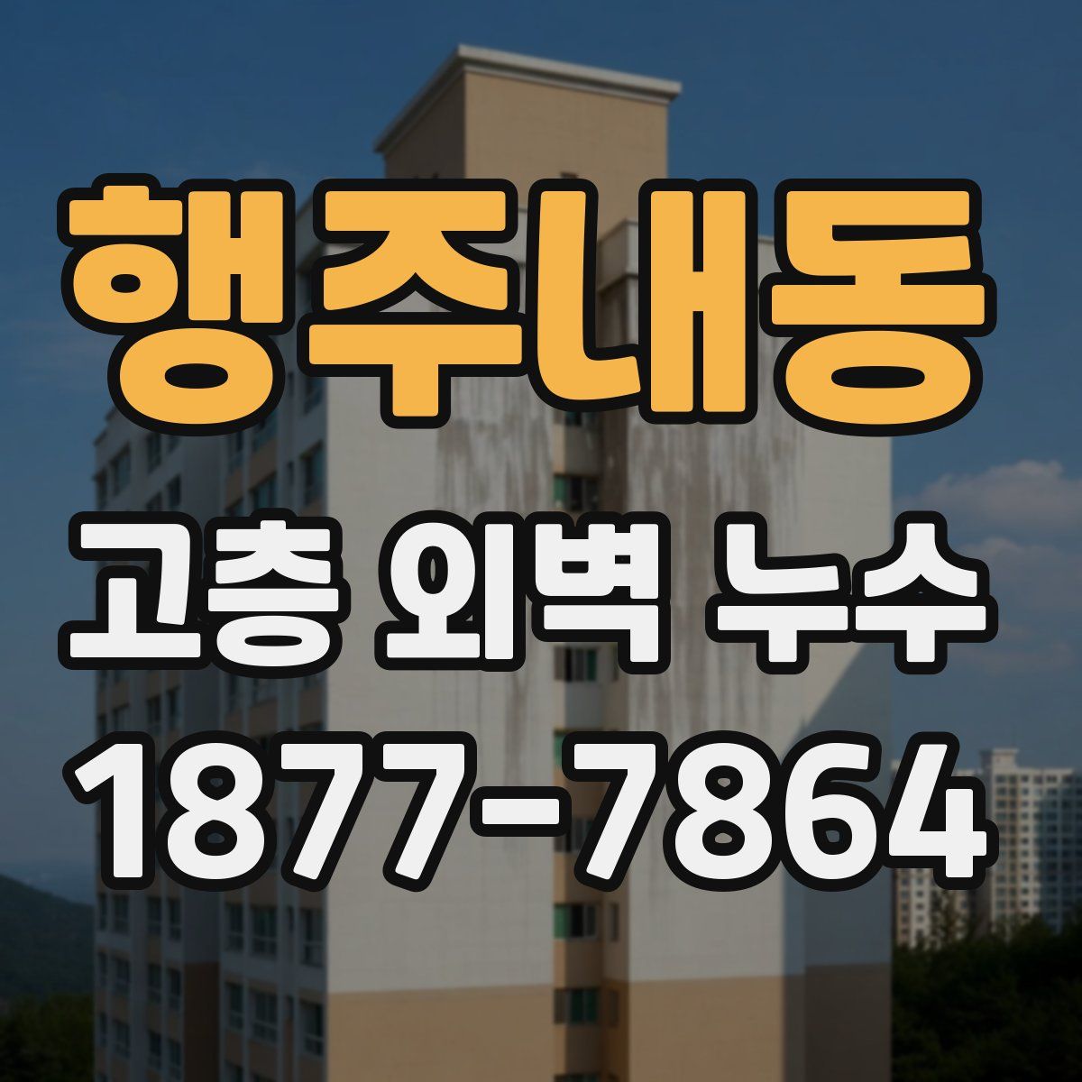 행주내동 고층 외벽 누수