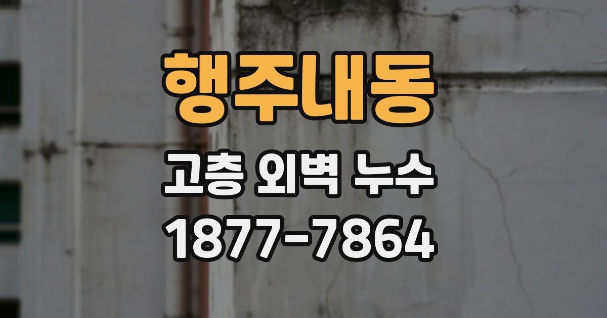 행주내동 고층 외벽 누수