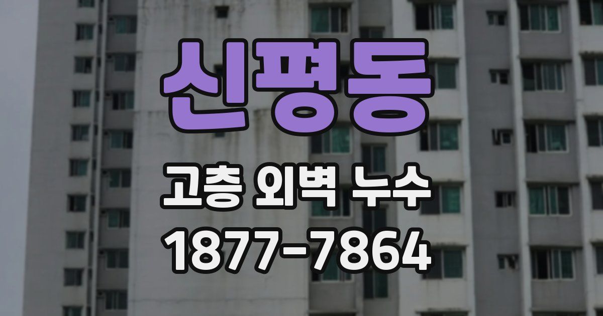신평동 고층 외벽 누수