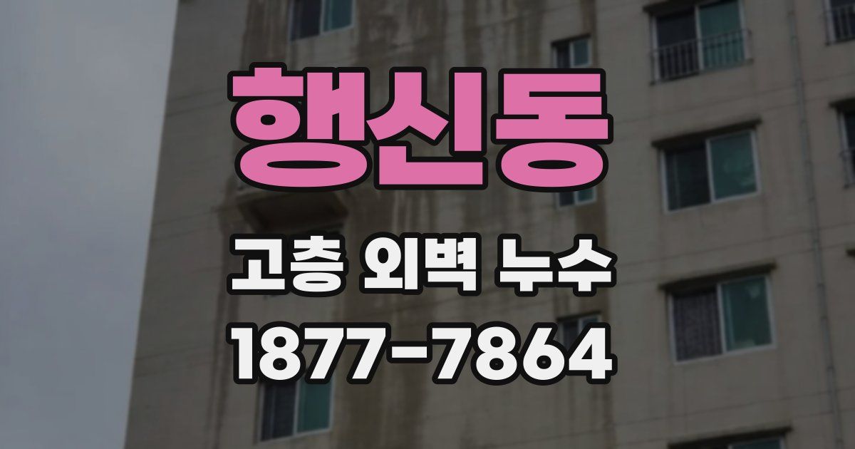 행신동 고층 외벽 누수