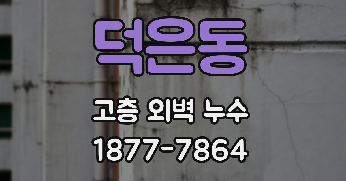 덕은동 고층 외벽 누수