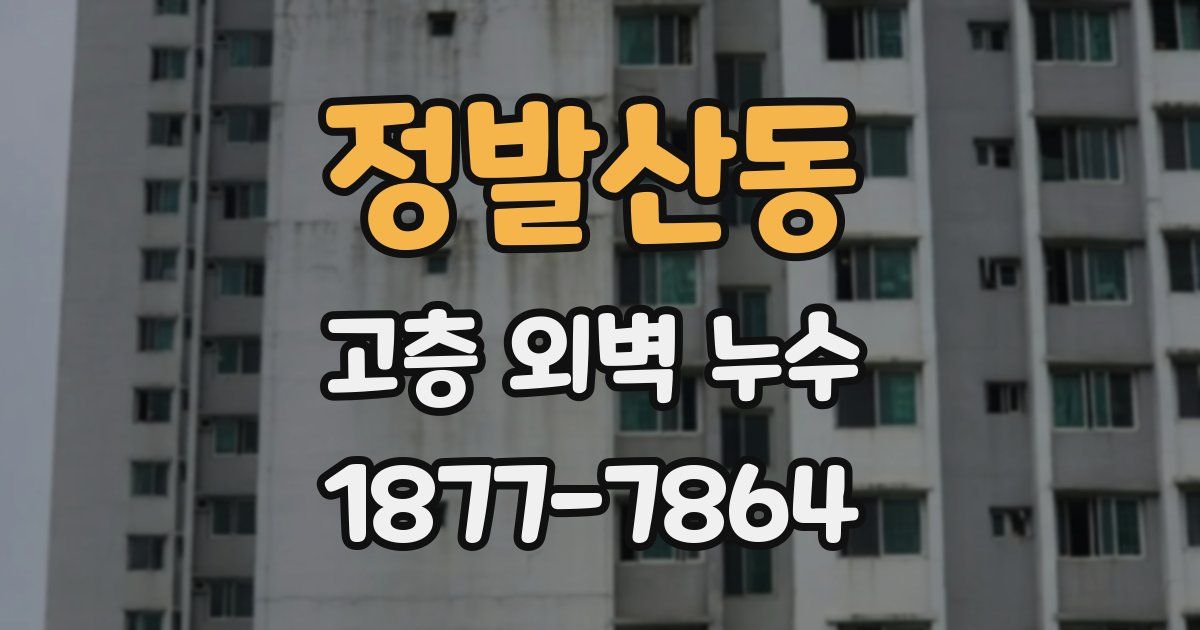 정발산동 고층 외벽 누수