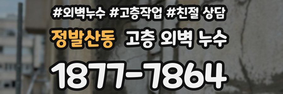 정발산동 고층 외벽 누수