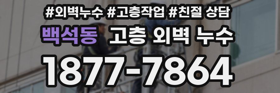 백석동 고층 외벽 누수
