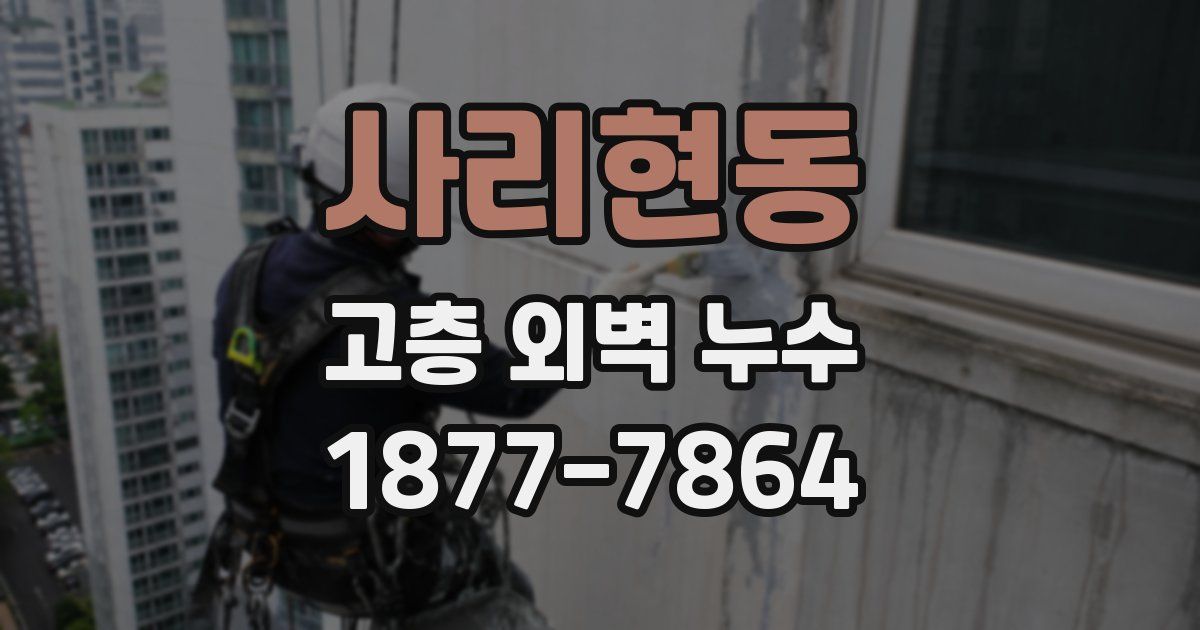 사리현동 고층 외벽 누수