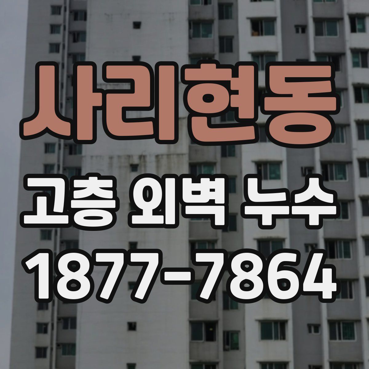 사리현동 고층 외벽 누수