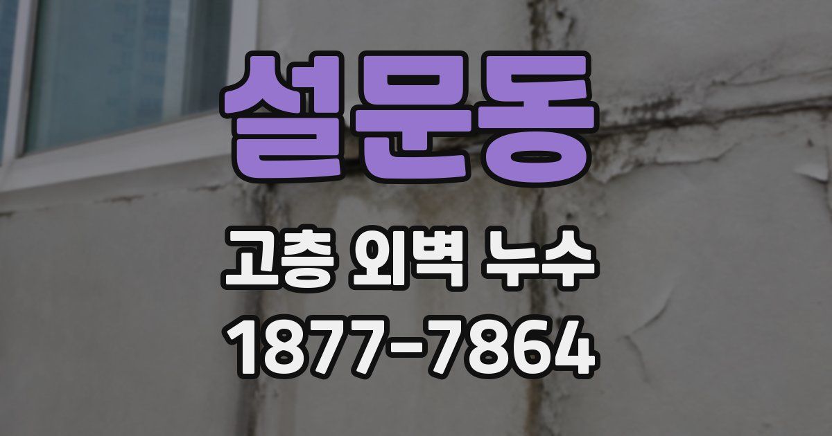 설문동 고층 외벽 누수