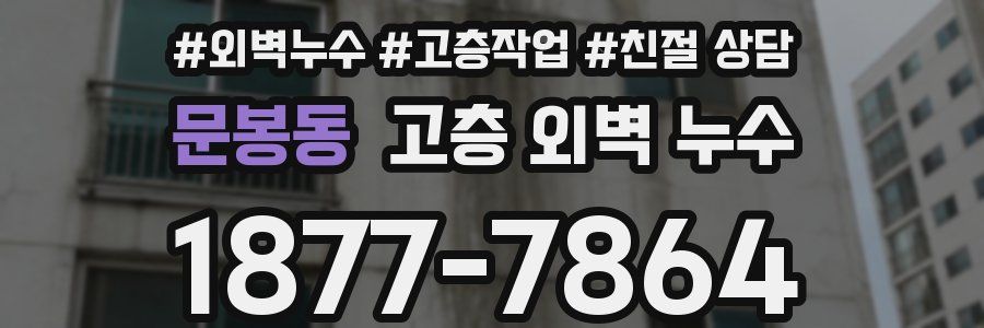 문봉동 고층 외벽 누수