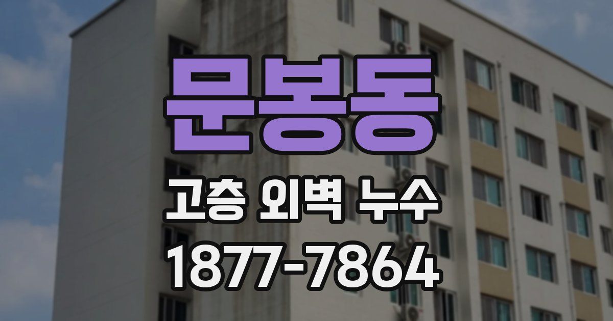 문봉동 고층 외벽 누수