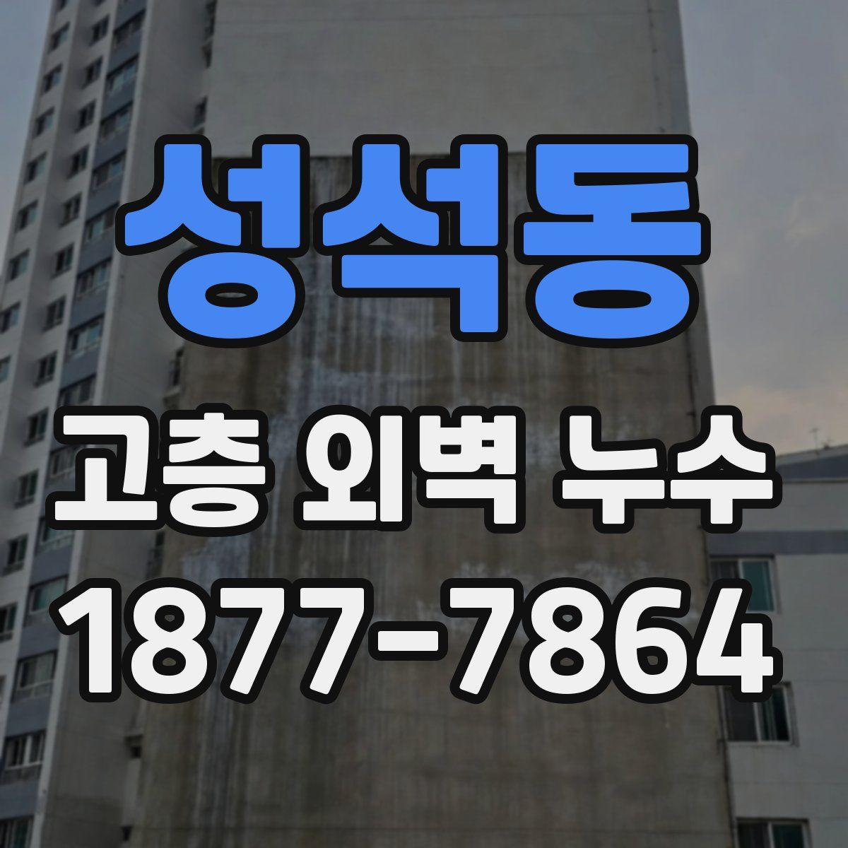 성석동 고층 외벽 누수