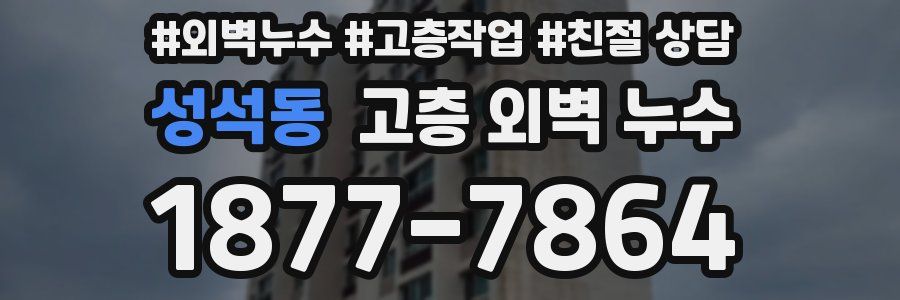 성석동 고층 외벽 누수