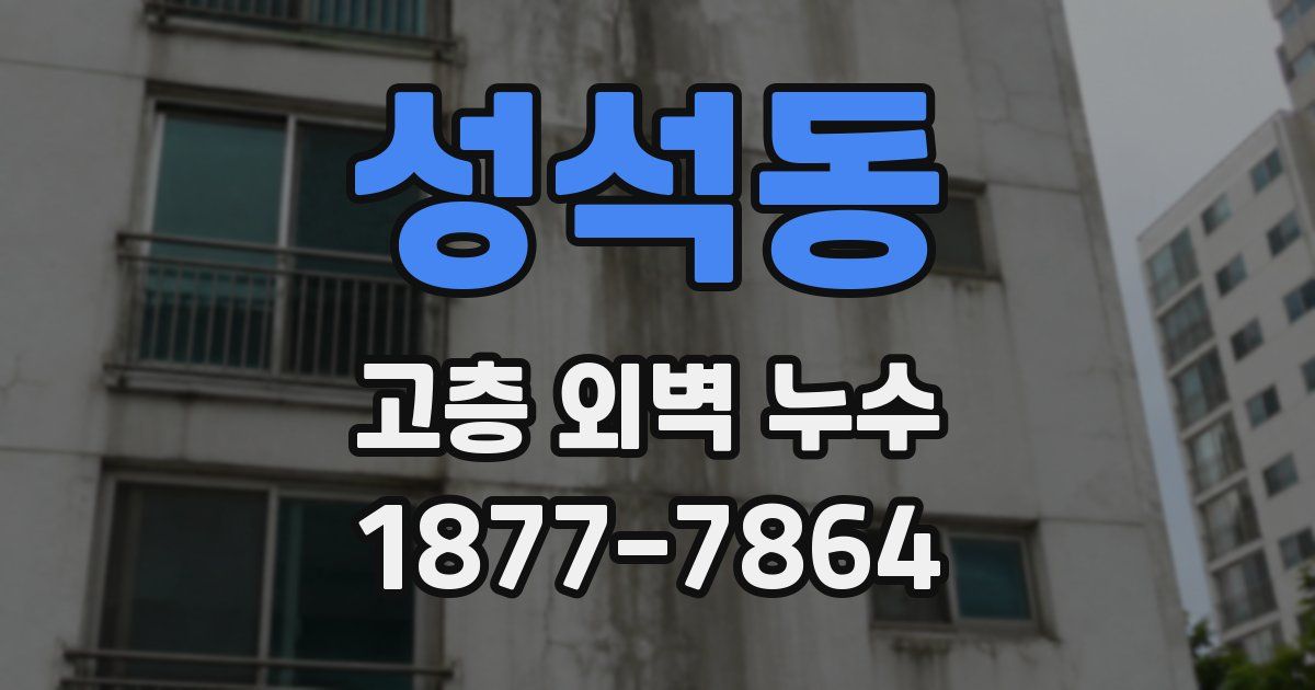 성석동 고층 외벽 누수