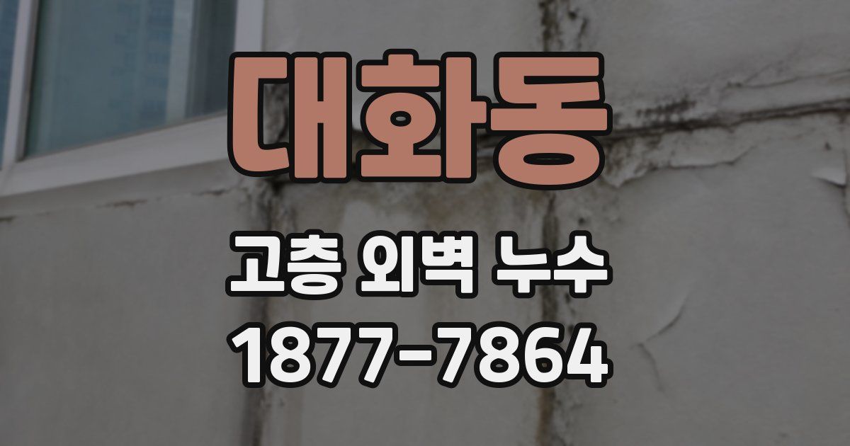 대화동 고층 외벽 누수