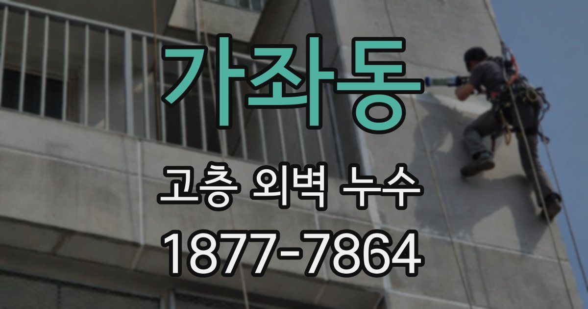 가좌동 고층 외벽 누수