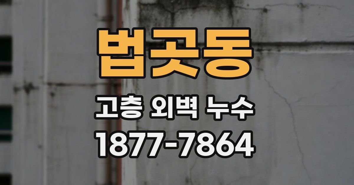 법곳동 고층 외벽 누수