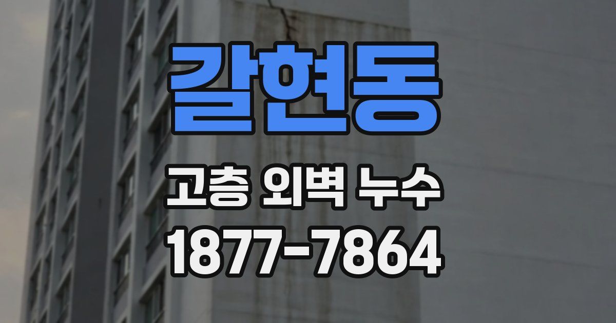 갈현동 고층 외벽 누수