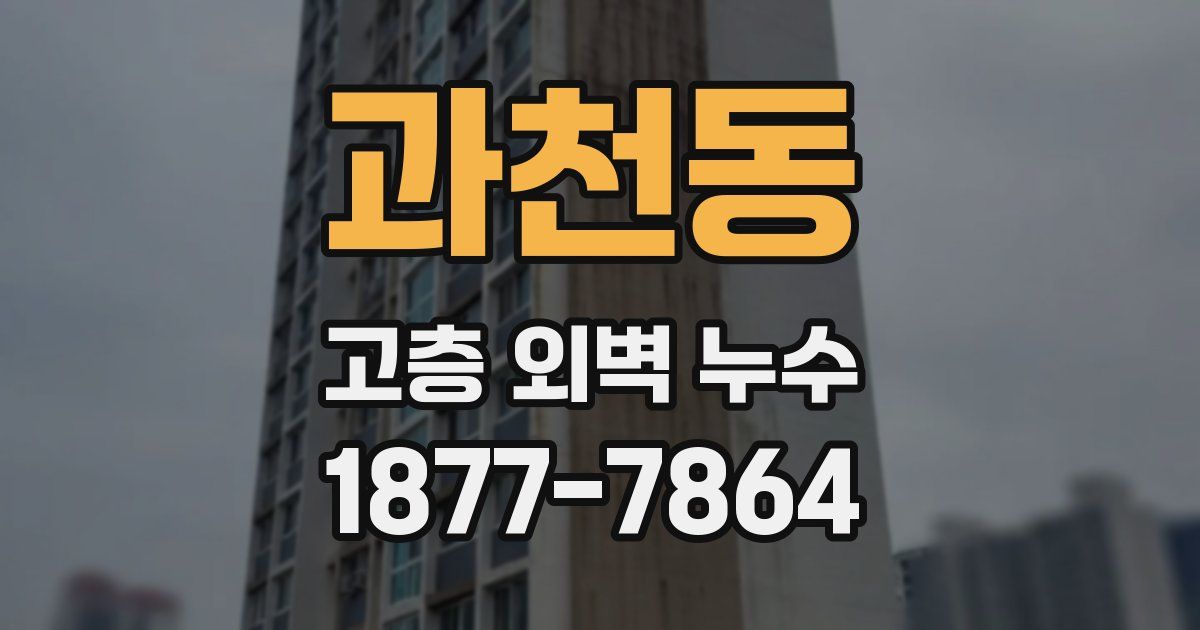 과천동 고층 외벽 누수