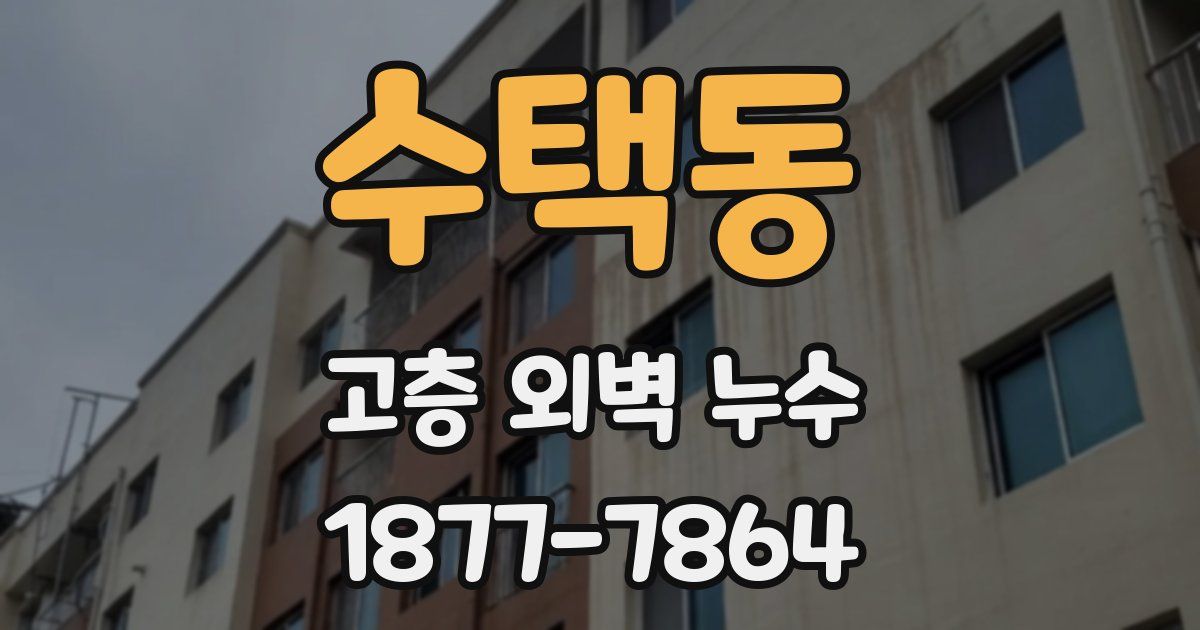 수택동 고층 외벽 누수