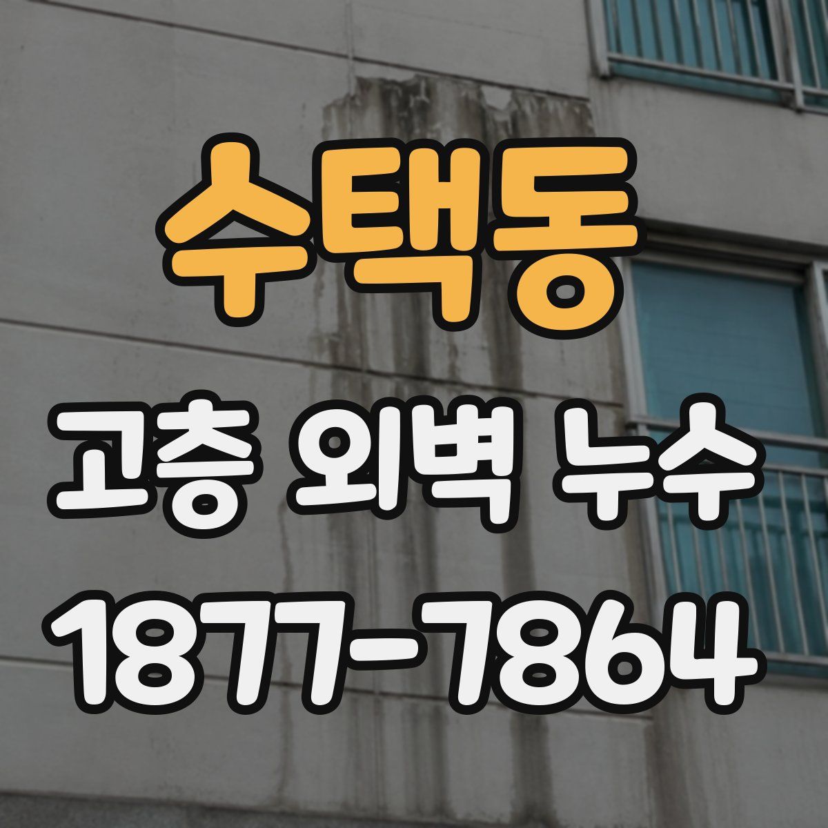 수택동 고층 외벽 누수