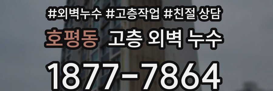 호평동 고층 외벽 누수