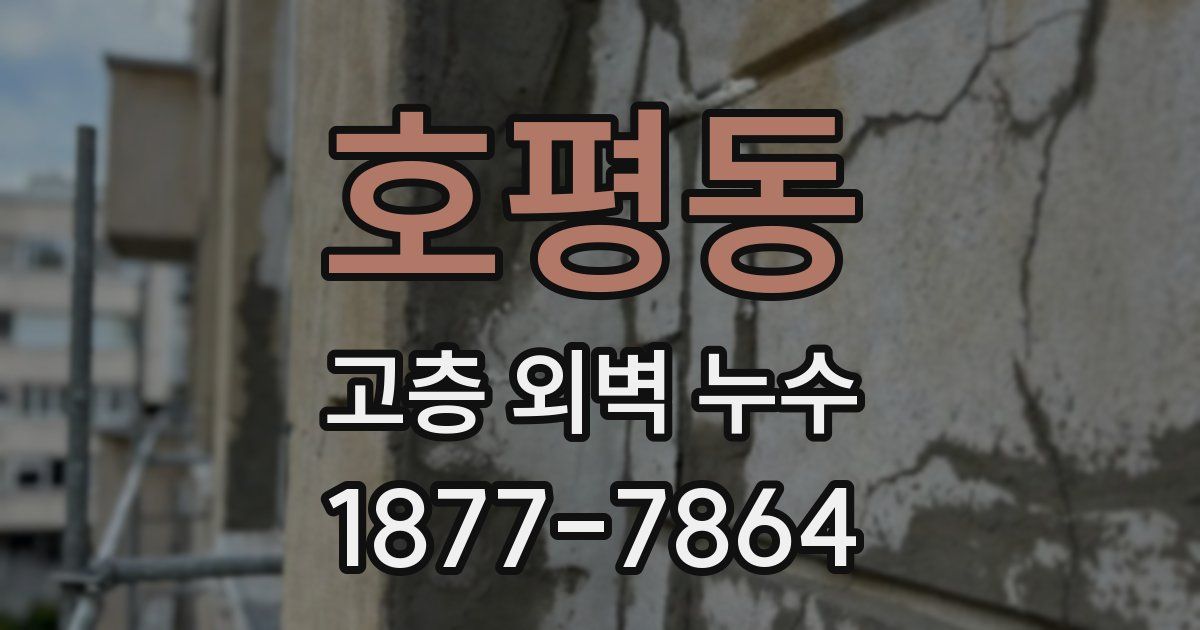 호평동 고층 외벽 누수