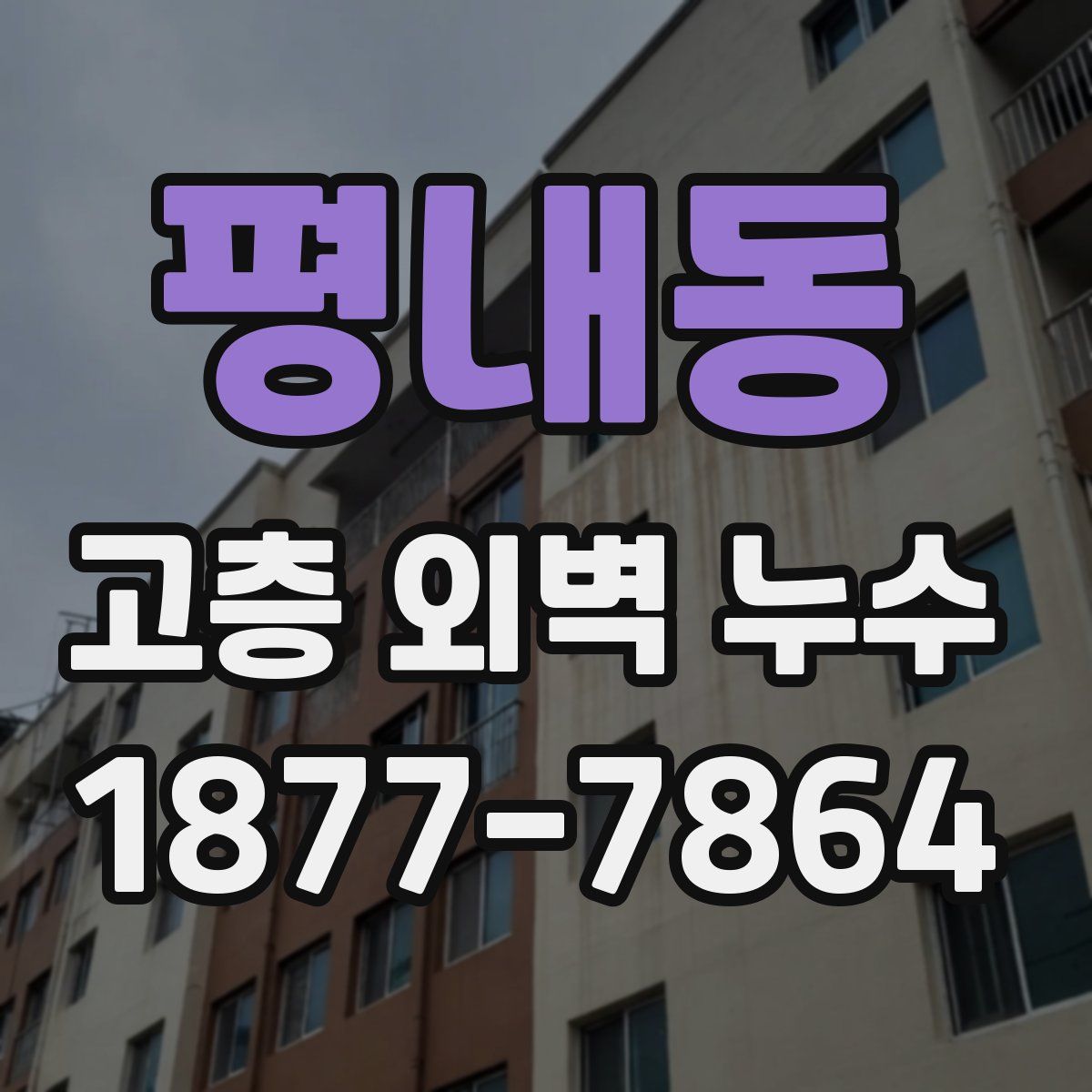 평내동 고층 외벽 누수