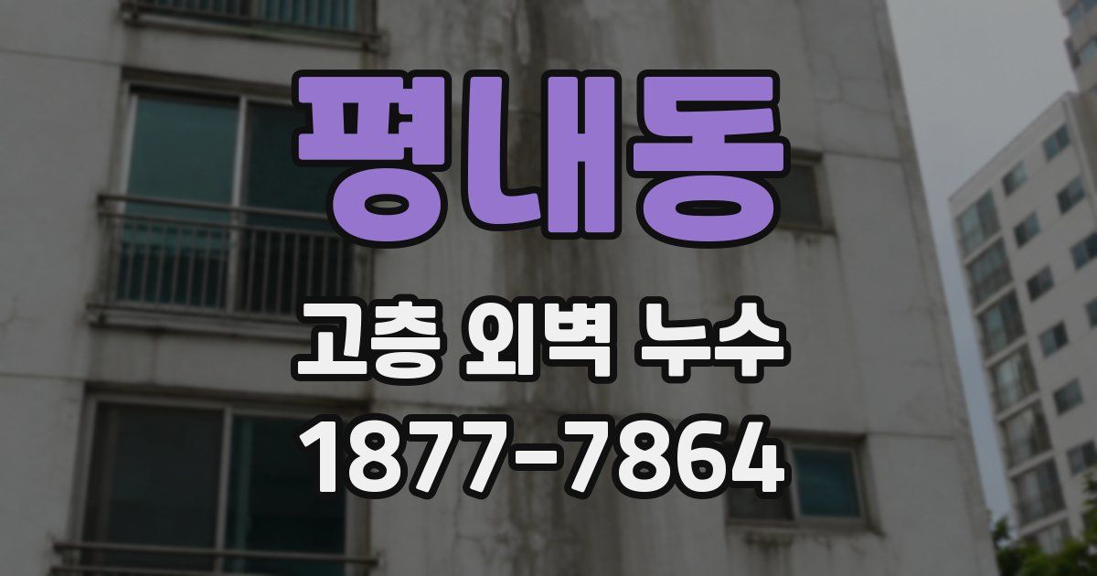 평내동 고층 외벽 누수