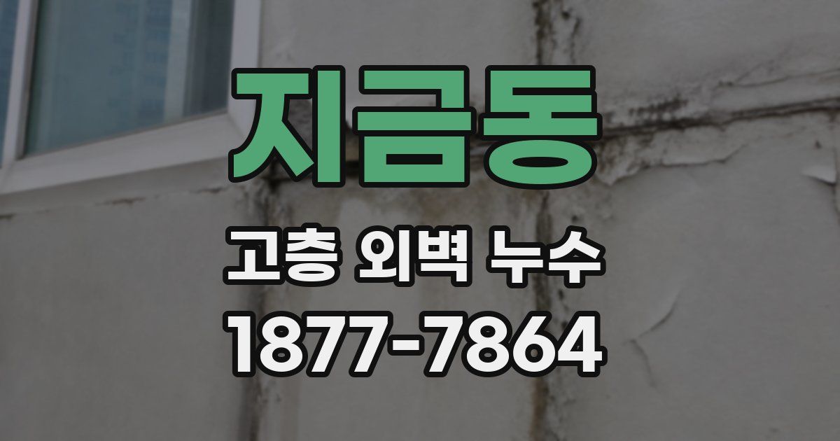 지금동 고층 외벽 누수