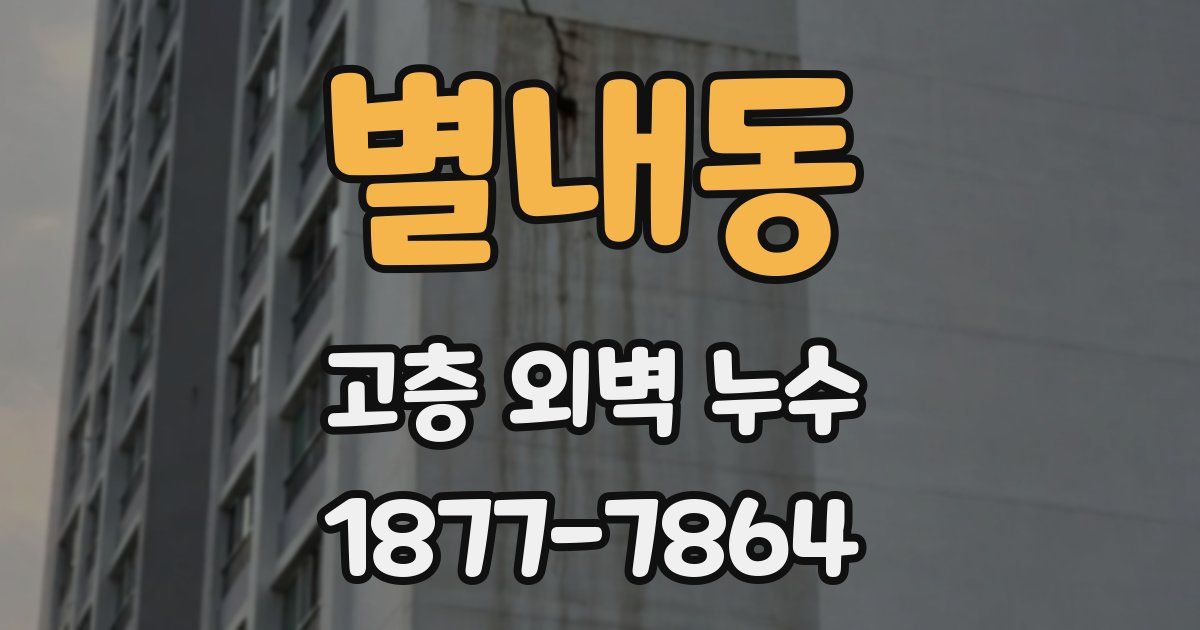 별내동 고층 외벽 누수