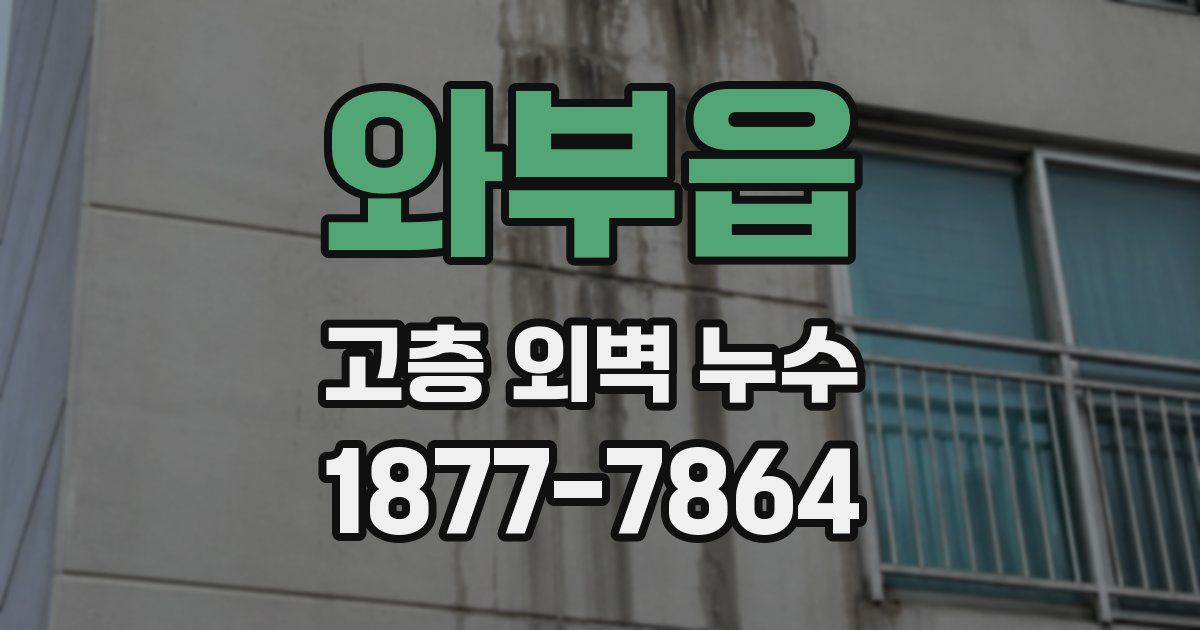 와부읍 고층 외벽 누수