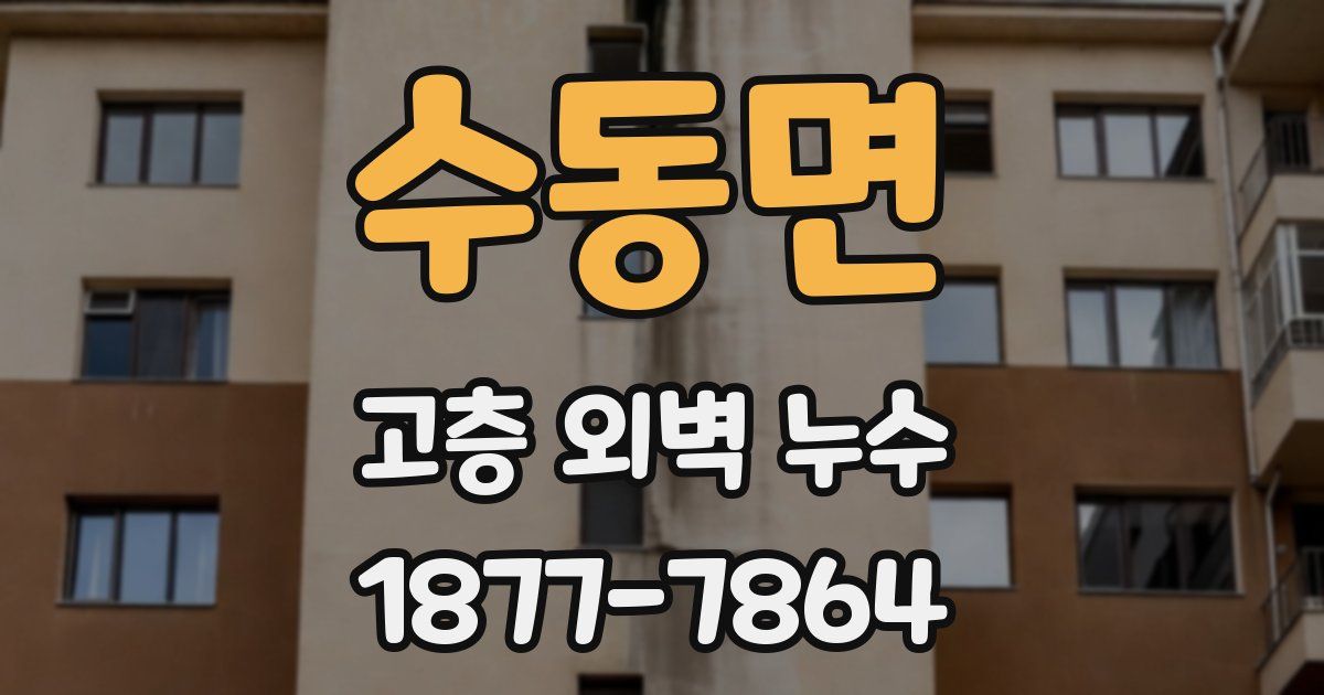 수동면 고층 외벽 누수