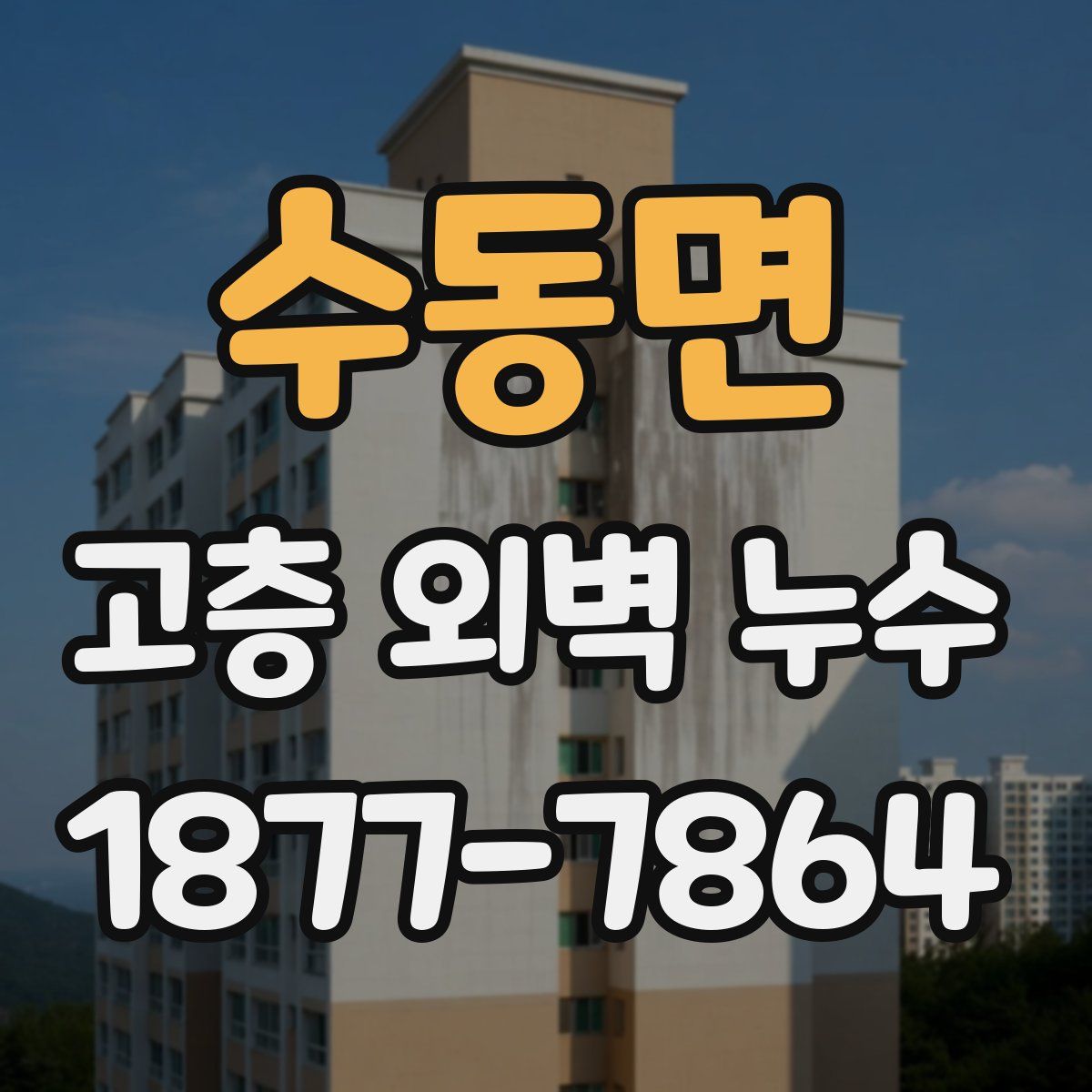 수동면 고층 외벽 누수