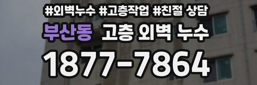 부산동 고층 외벽 누수