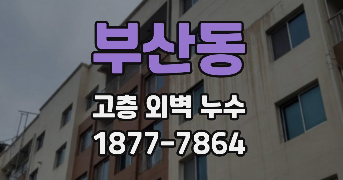 부산동 고층 외벽 누수